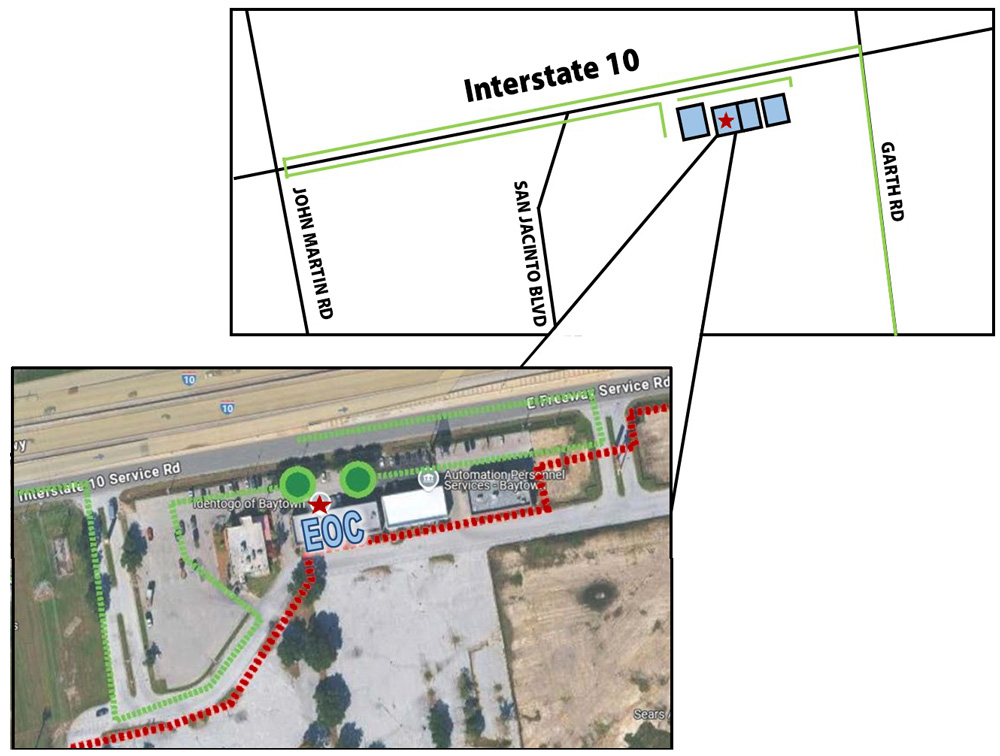 Map of the EEOC entrance from Garth Road.