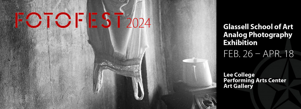 Fotofest 2024 Art Exhibit, February 26 through April 18 in the PAC art gallery and lobby. Glasell school of art analog photography exhibition