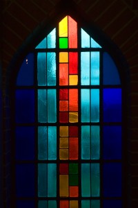 Stained glass in HCLC chapel