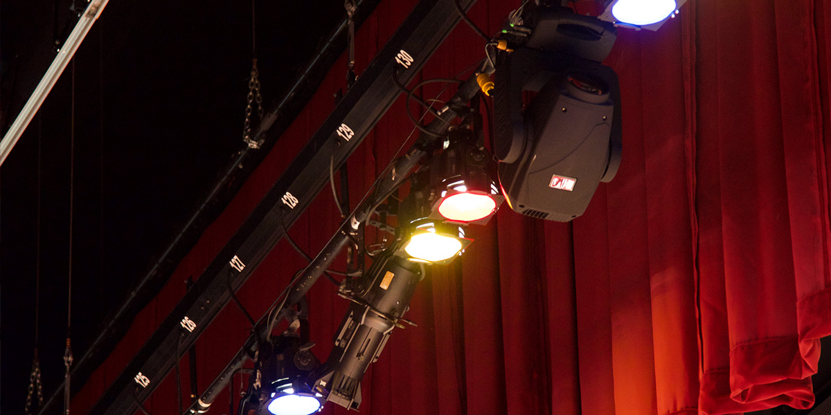 Stage lights at the Performing Arts Center