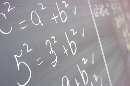 Equation on chalkboard